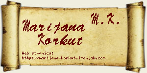 Marijana Korkut vizit kartica
